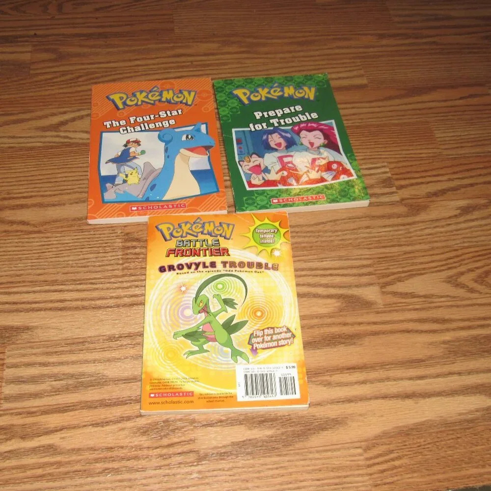 POKEMON Lot of 3 books~Prepare for Trouble/Four-Star Challenge/Battle Frontier